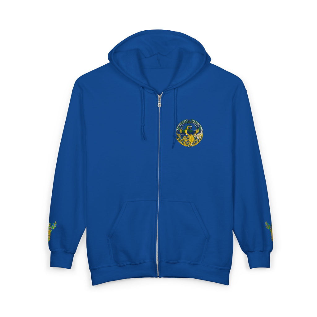 Wild Brazil Macaw Zip-Up Hoodie