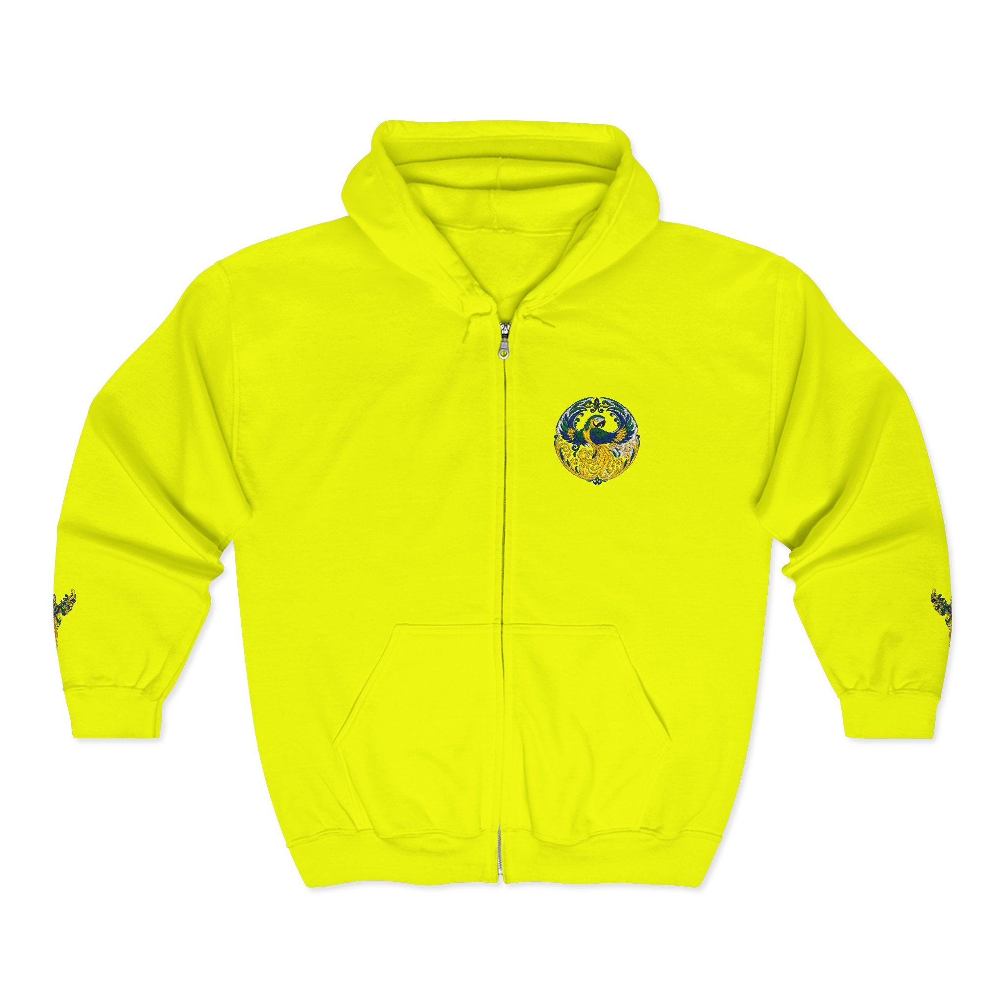 Wild Brazil Macaw Zip-Up Hoodie