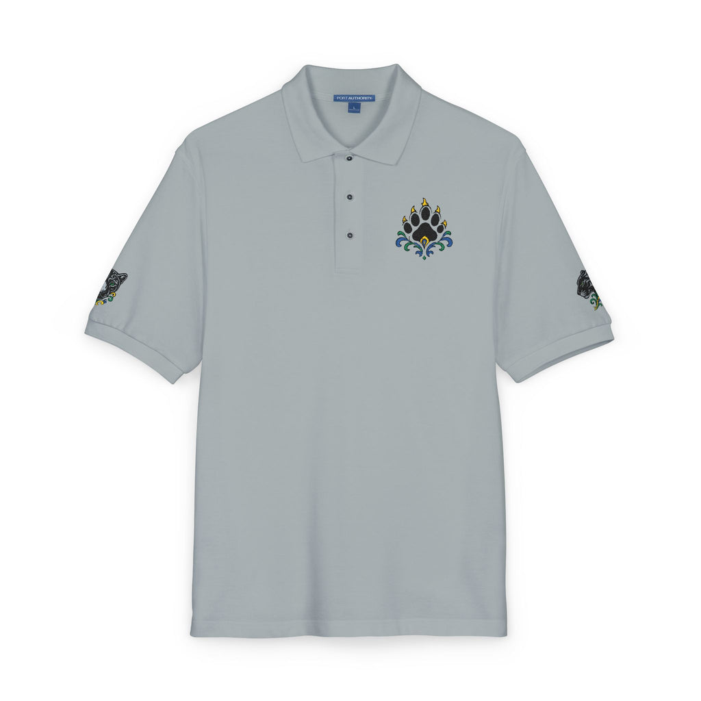 Embroidered Fleur Polo Shirt — Classic Crest Logo Polo