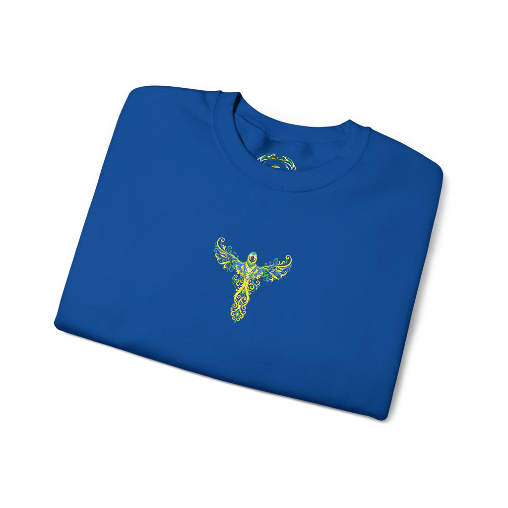 Floral Bull Skull Crewneck Sweatshirt — Boho Western Deer Skull Design