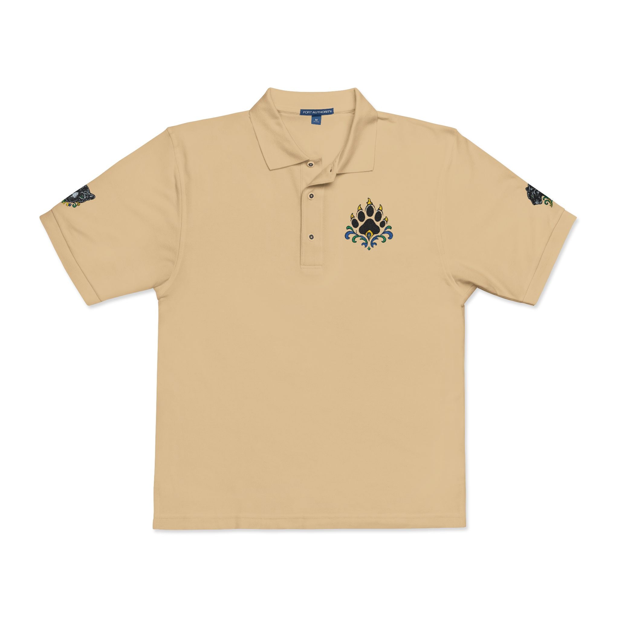 Embroidered Fleur Polo Shirt — Classic Crest Logo Polo