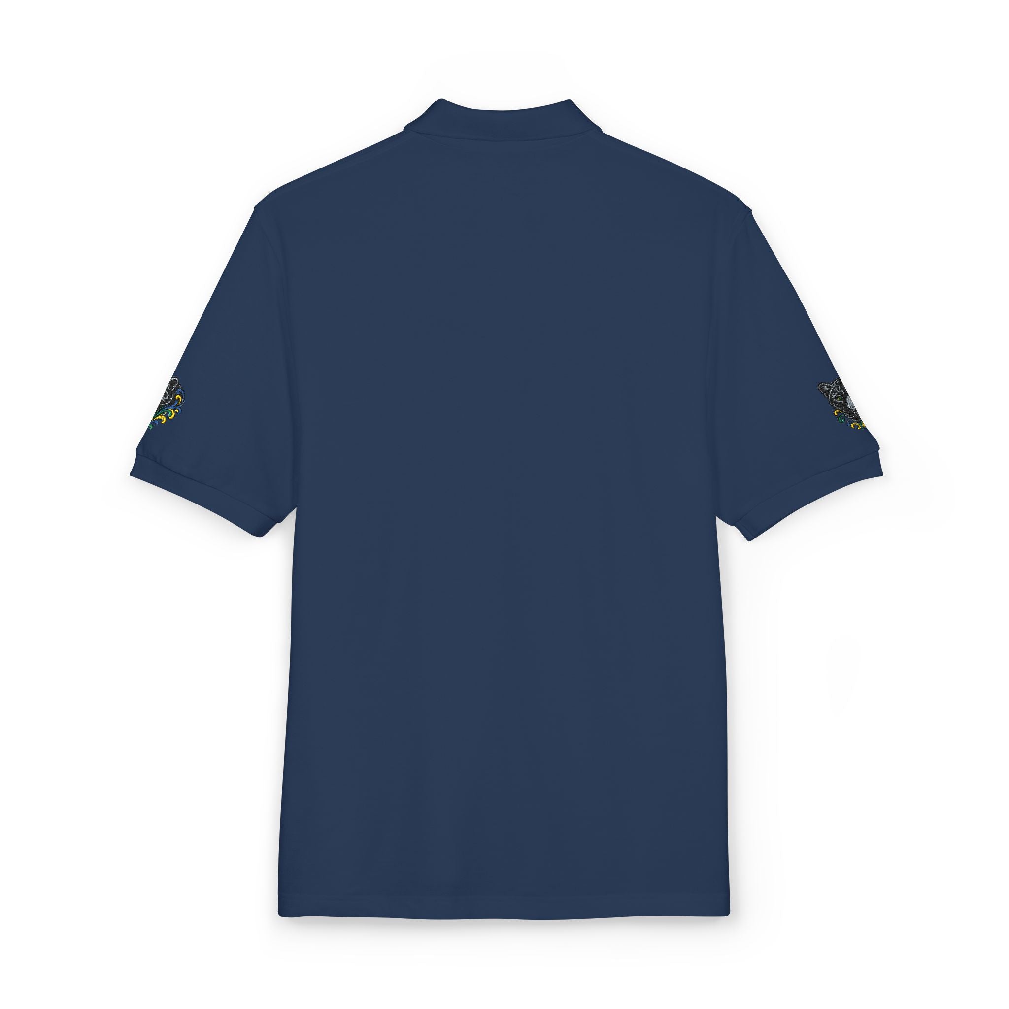 Embroidered Fleur Polo Shirt — Classic Crest Logo Polo