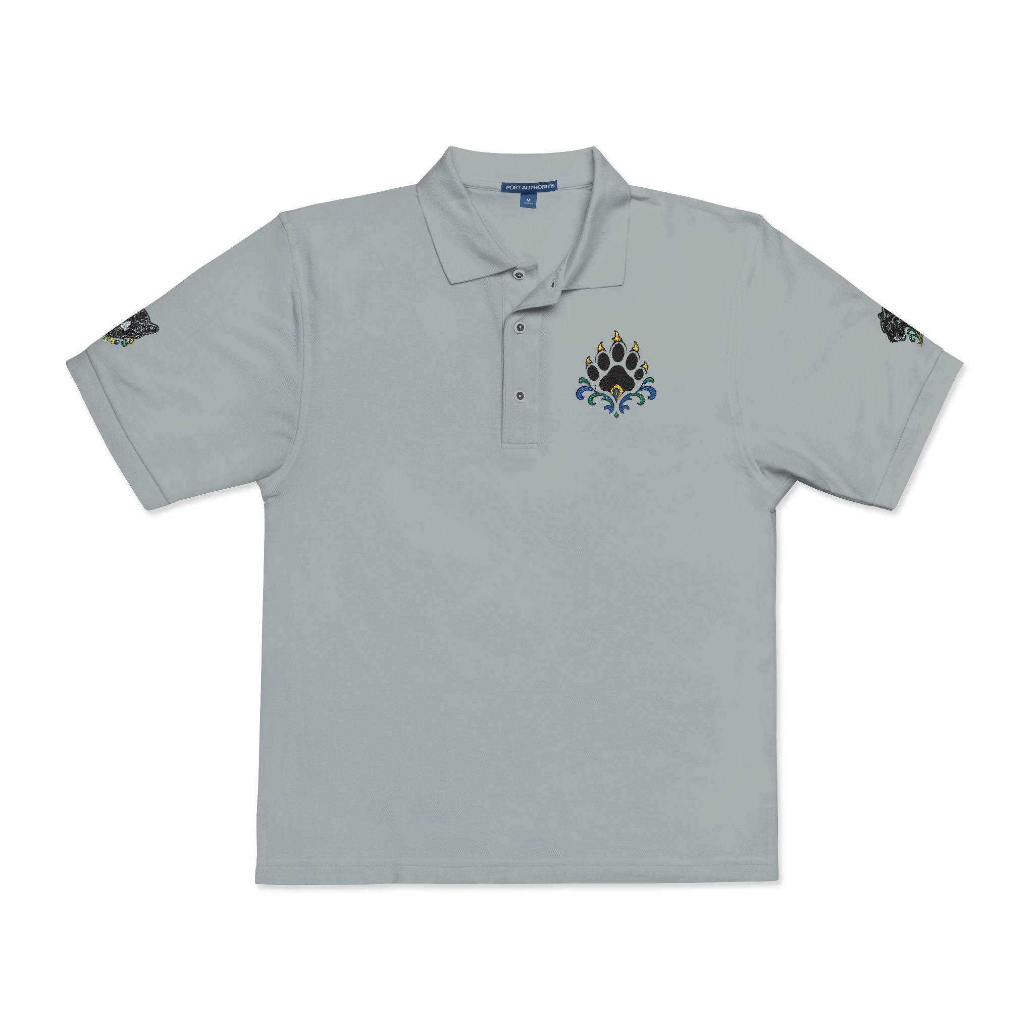 Embroidered Fleur Polo Shirt — Classic Crest Logo Polo
