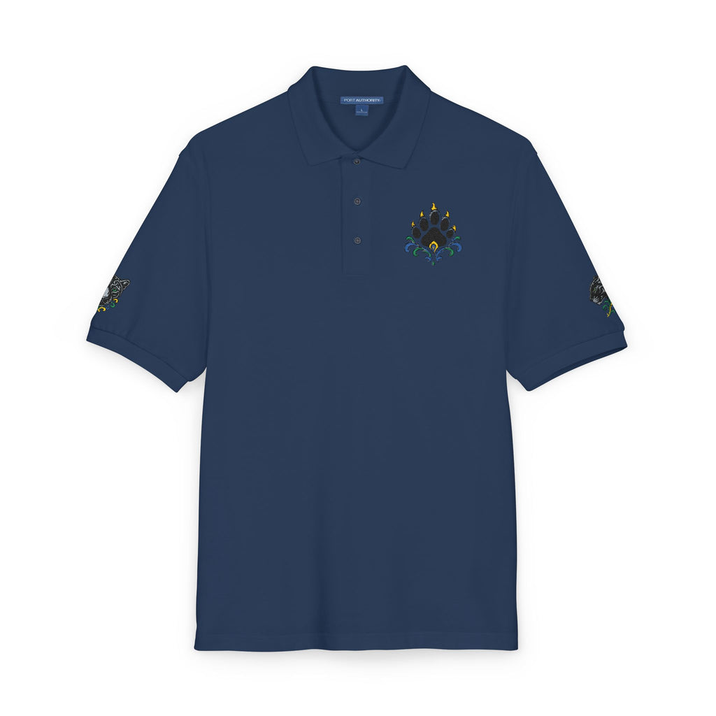 Embroidered Fleur Polo Shirt — Classic Crest Logo Polo
