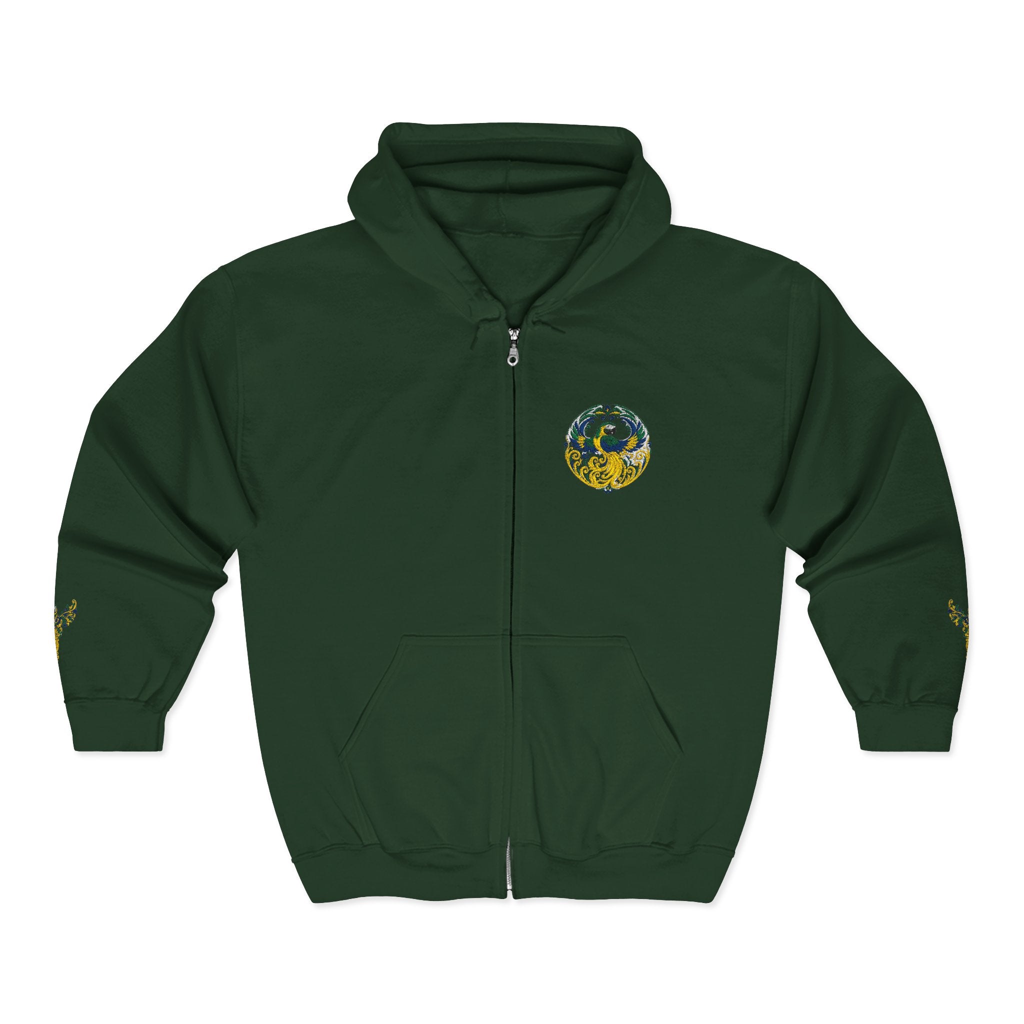 Wild Brazil Macaw Zip-Up Hoodie