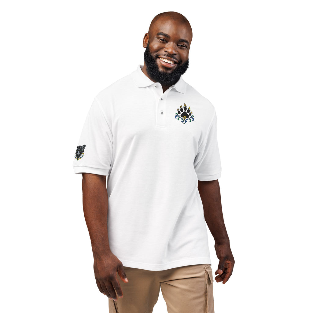 Embroidered Fleur Polo Shirt — Classic Crest Logo Polo