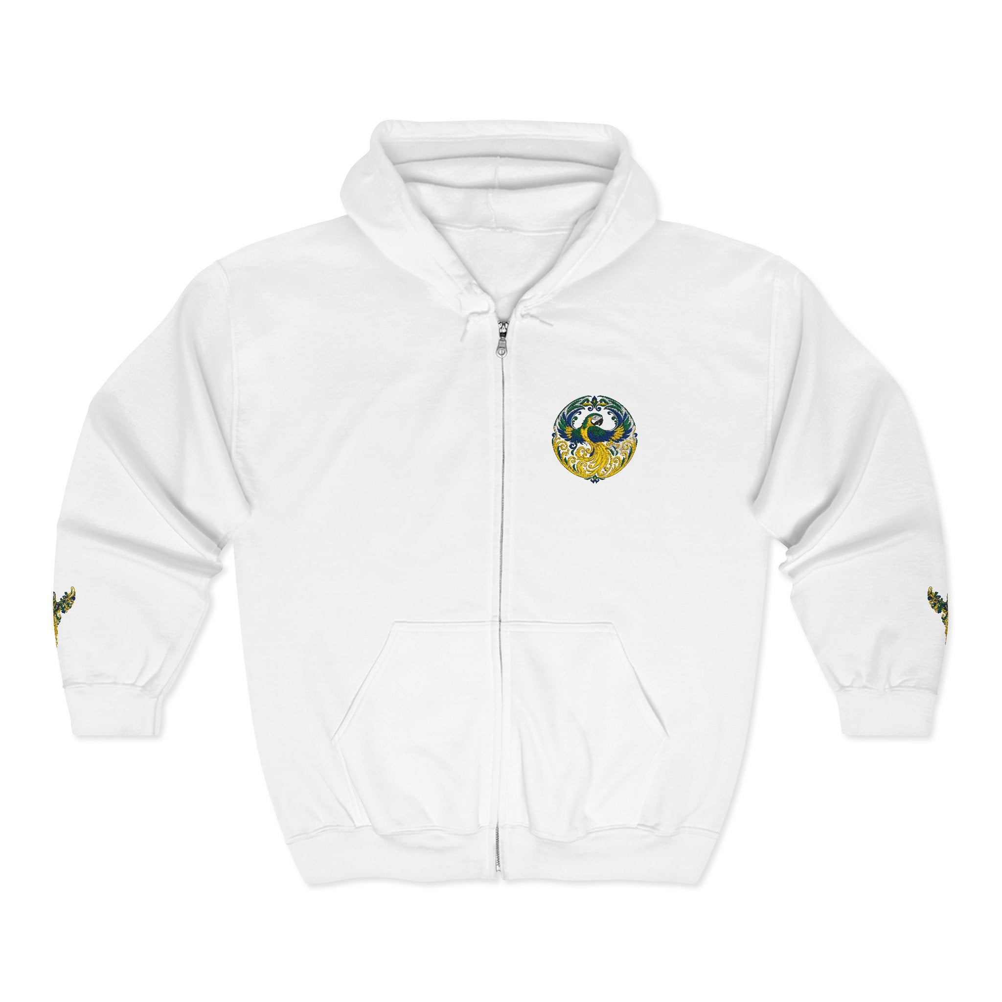 Wild Brazil Macaw Zip-Up Hoodie