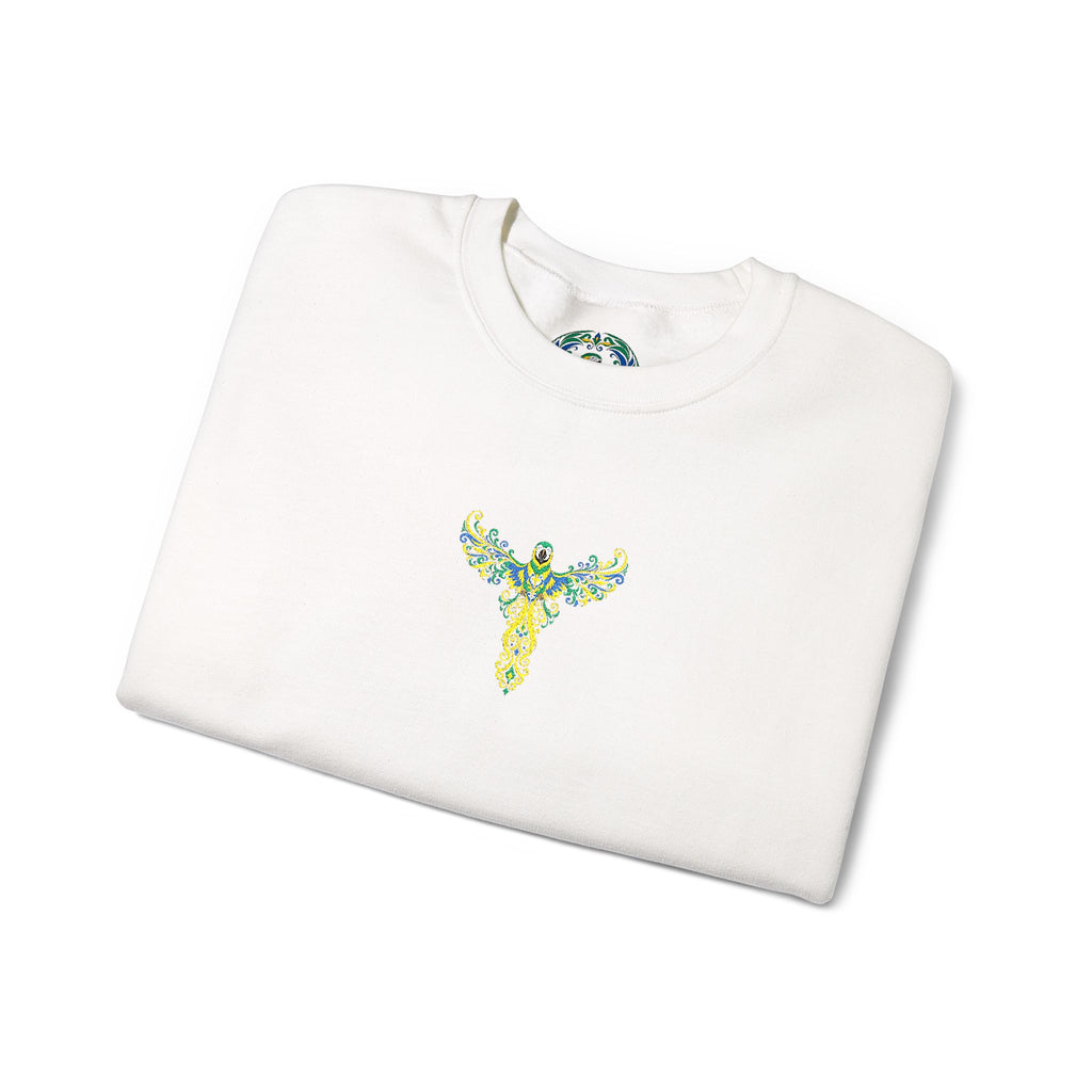 Floral Bull Skull Crewneck Sweatshirt — Boho Western Deer Skull Design