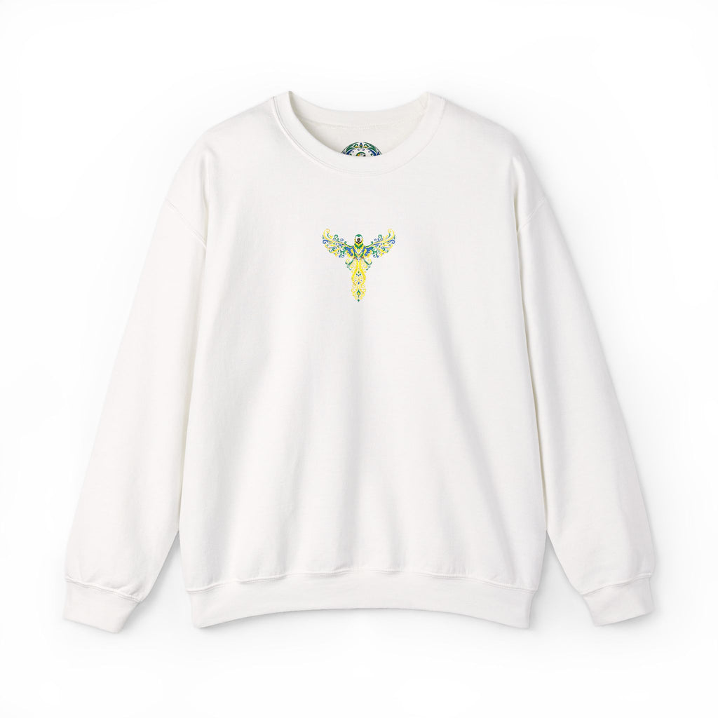 Floral Bull Skull Crewneck Sweatshirt — Boho Western Deer Skull Design