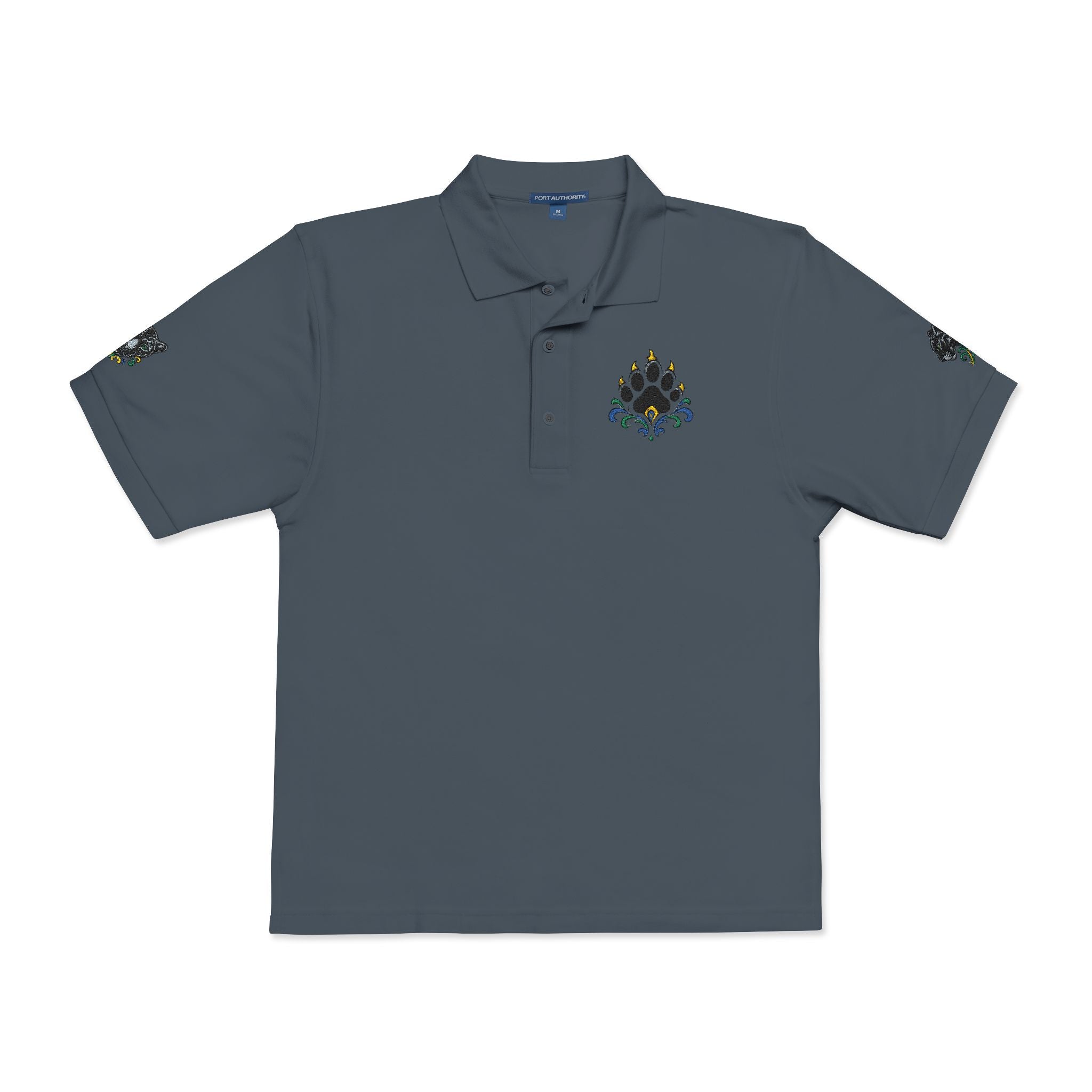 Embroidered Fleur Polo Shirt — Classic Crest Logo Polo
