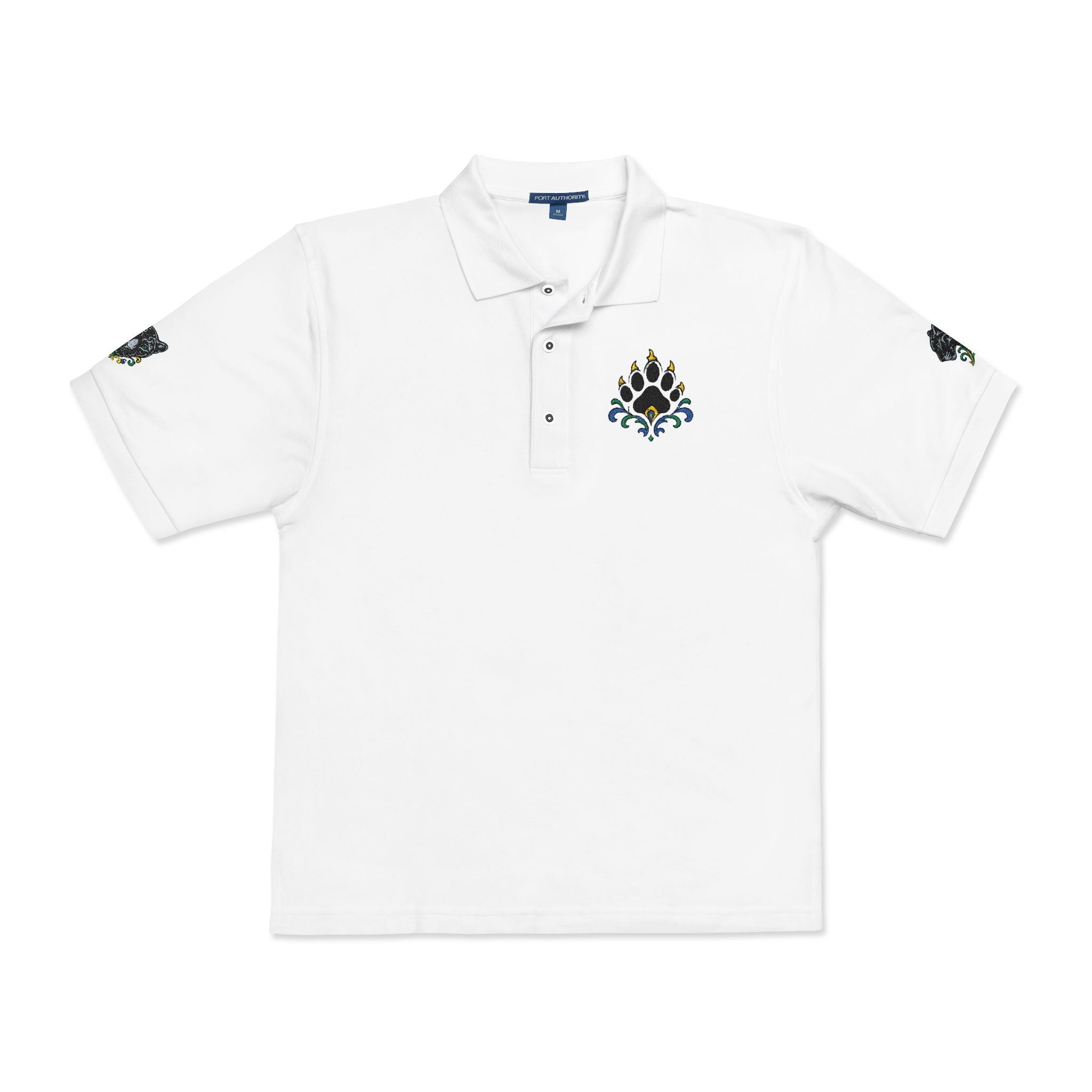 Embroidered Fleur Polo Shirt — Classic Crest Logo Polo