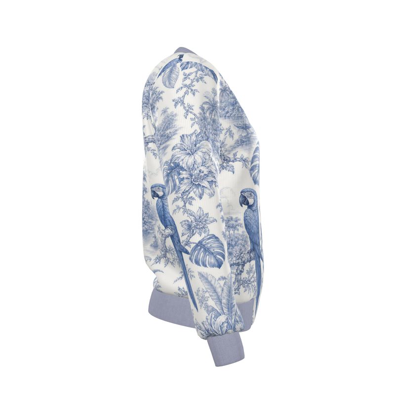 Azure Brazil Reversible Silk Bomber Jacket