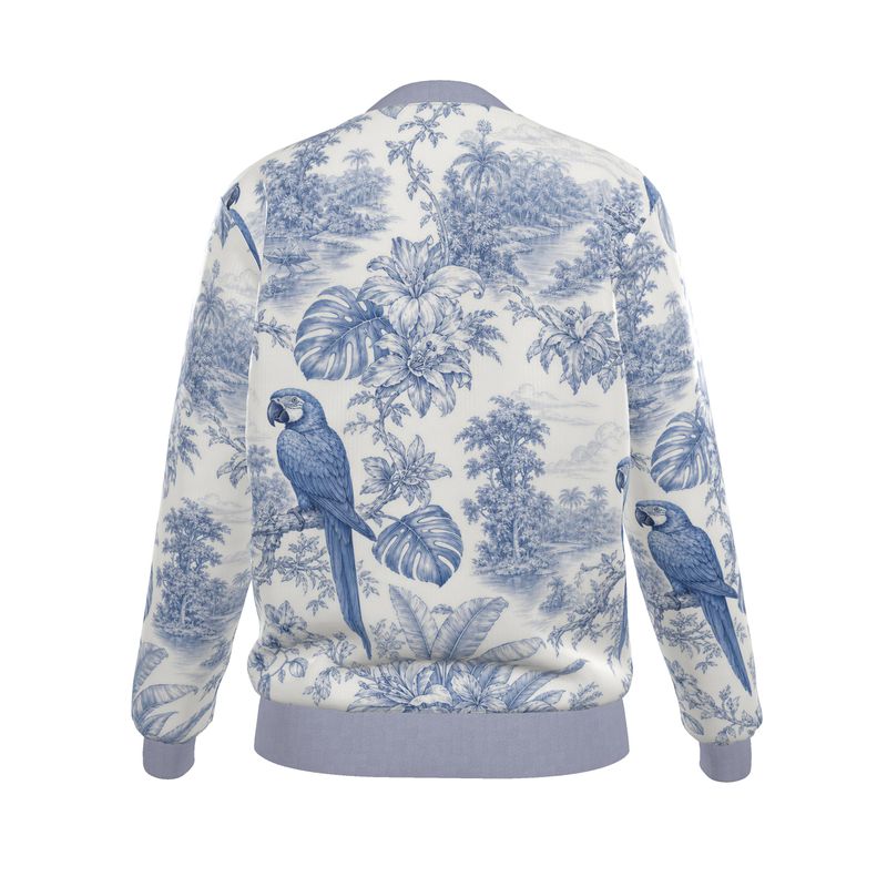 Azure Brazil Reversible Silk Bomber Jacket