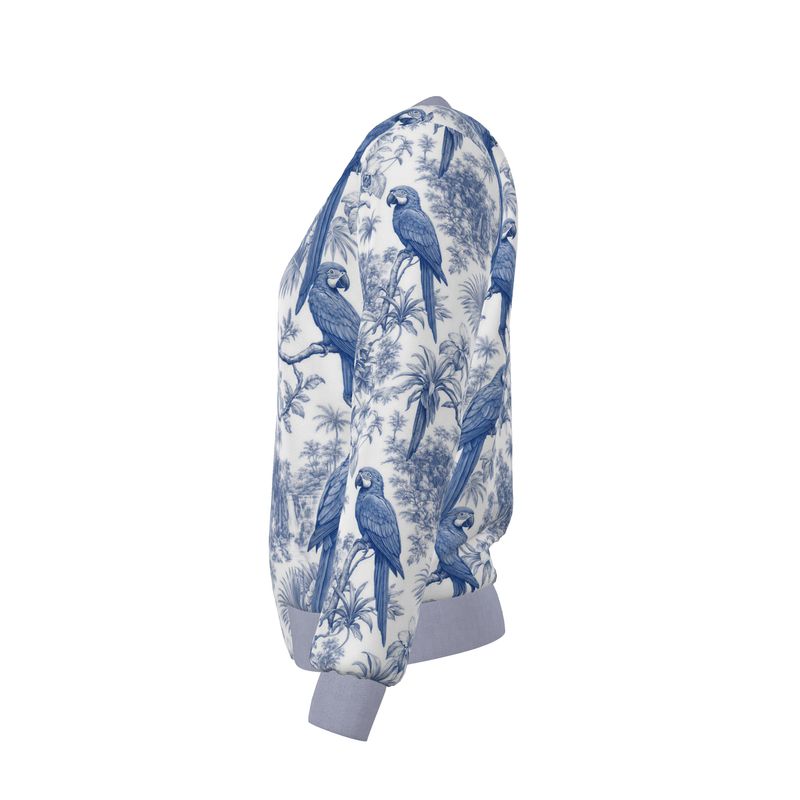 Azure Brazil Reversible Silk Bomber Jacket