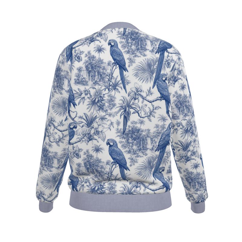 Azure Brazil Reversible Silk Bomber Jacket