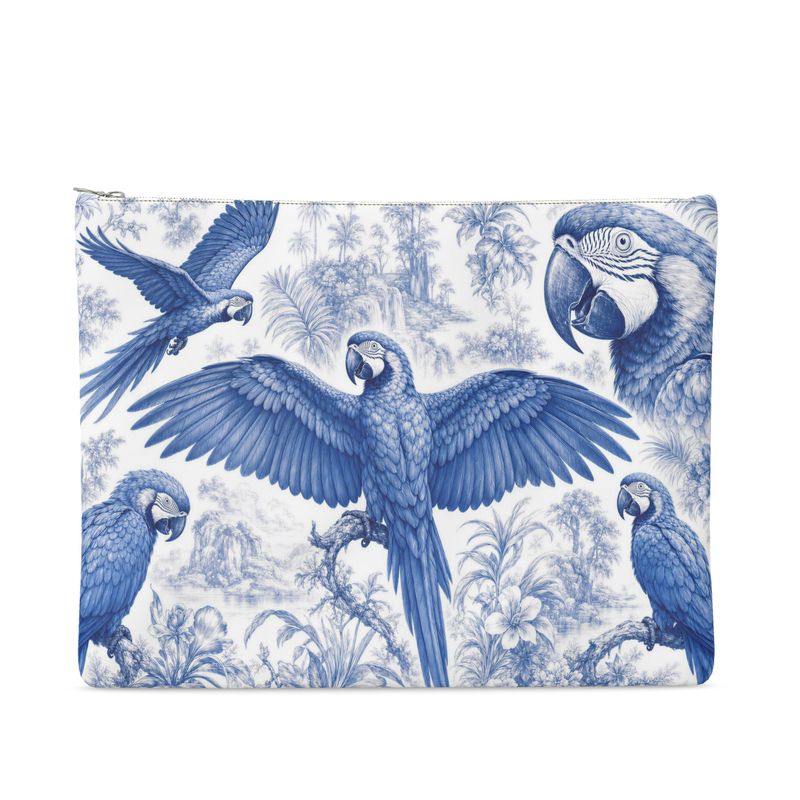 Azure Brazil Leather Clutch Bag