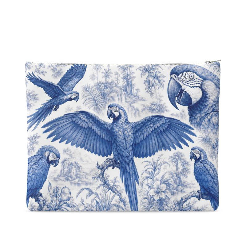 Azure Brazil Leather Clutch Bag