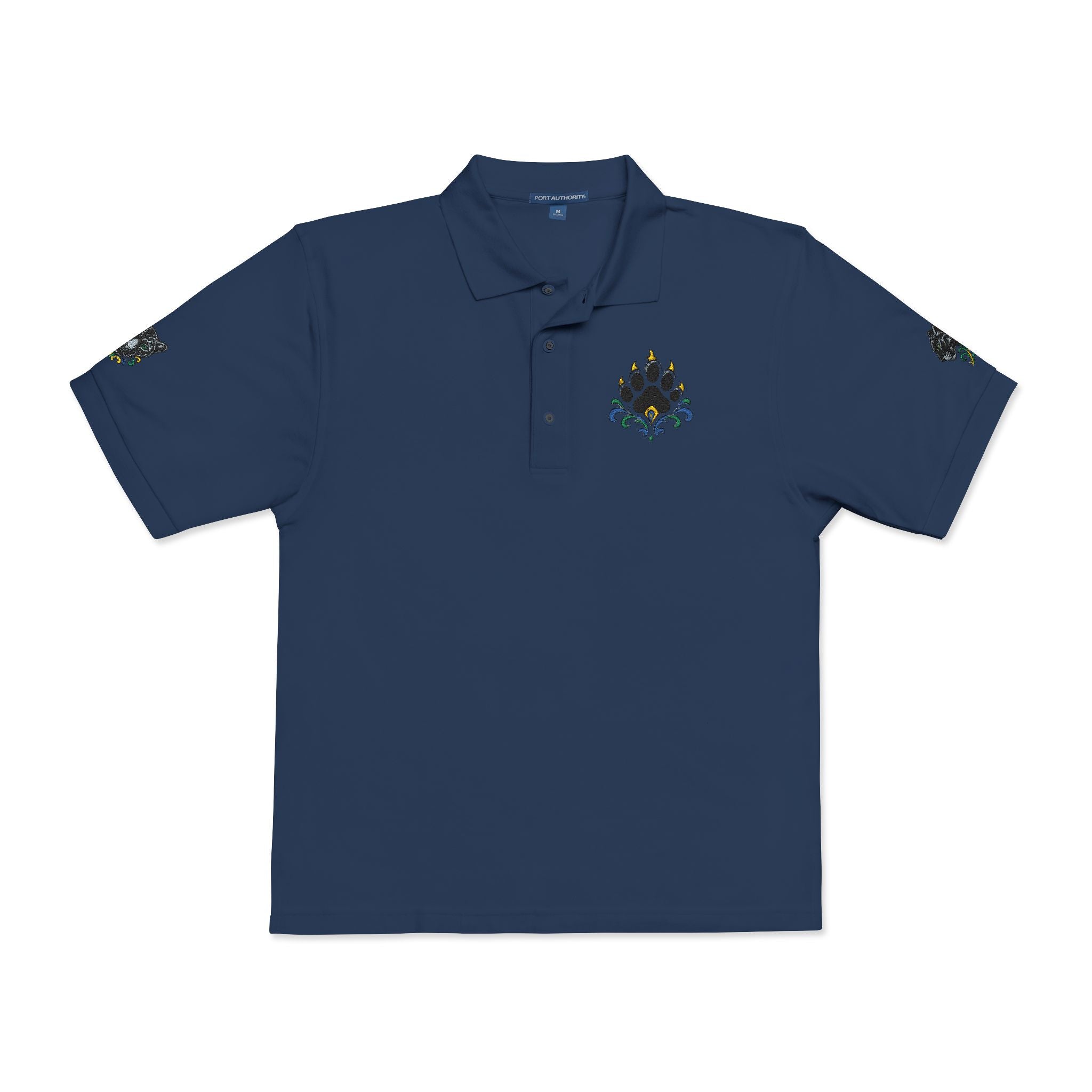 Embroidered Fleur Polo Shirt — Classic Crest Logo Polo