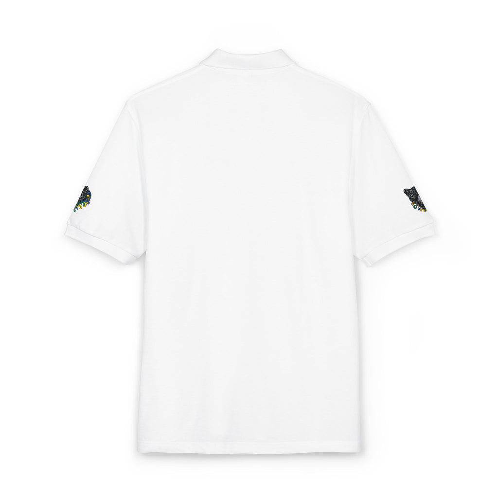 Embroidered Fleur Polo Shirt — Classic Crest Logo Polo