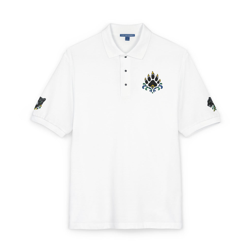 Embroidered Fleur Polo Shirt — Classic Crest Logo Polo