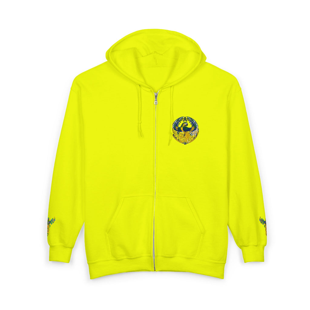 Wild Brazil Macaw Zip-Up Hoodie
