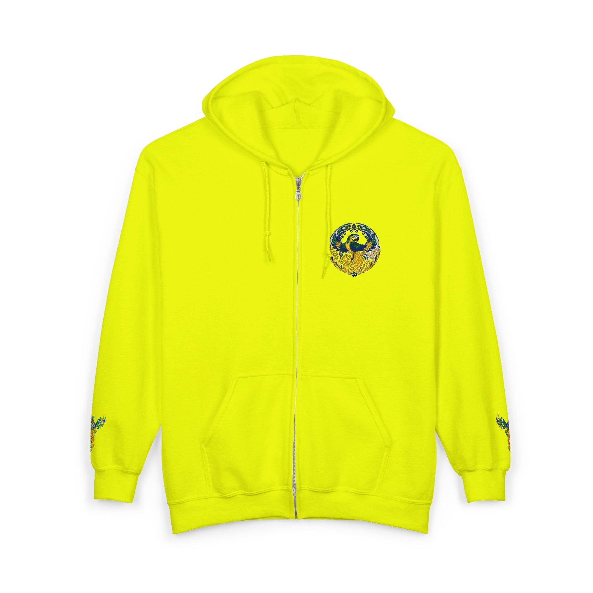 Wild Brazil Macaw Zip-Up Hoodie